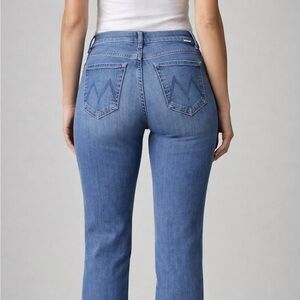 MOTHER The Insider Crop in Light Blue